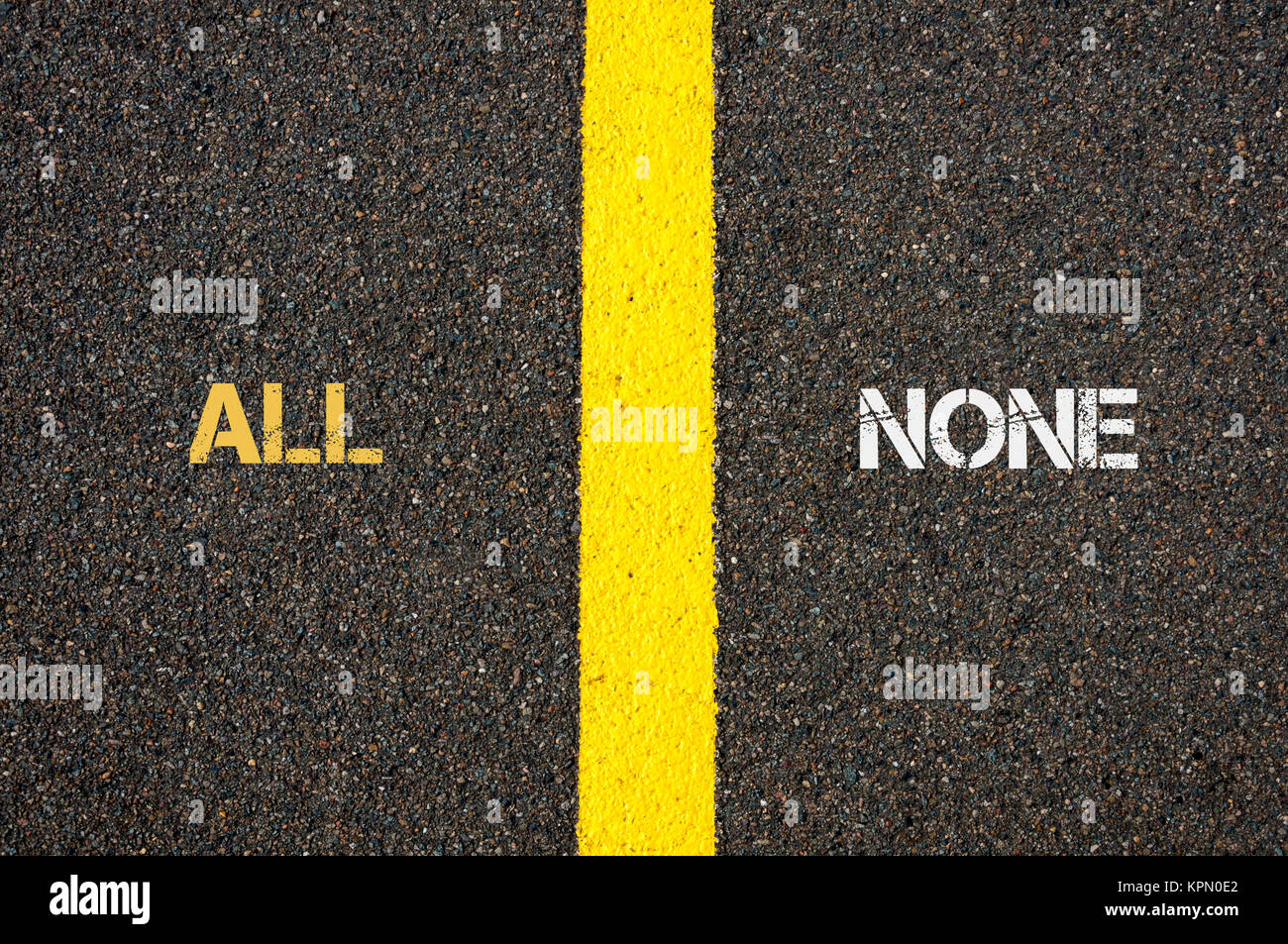 antonym-concept-of-all-versus-none-stock-photo-alamy