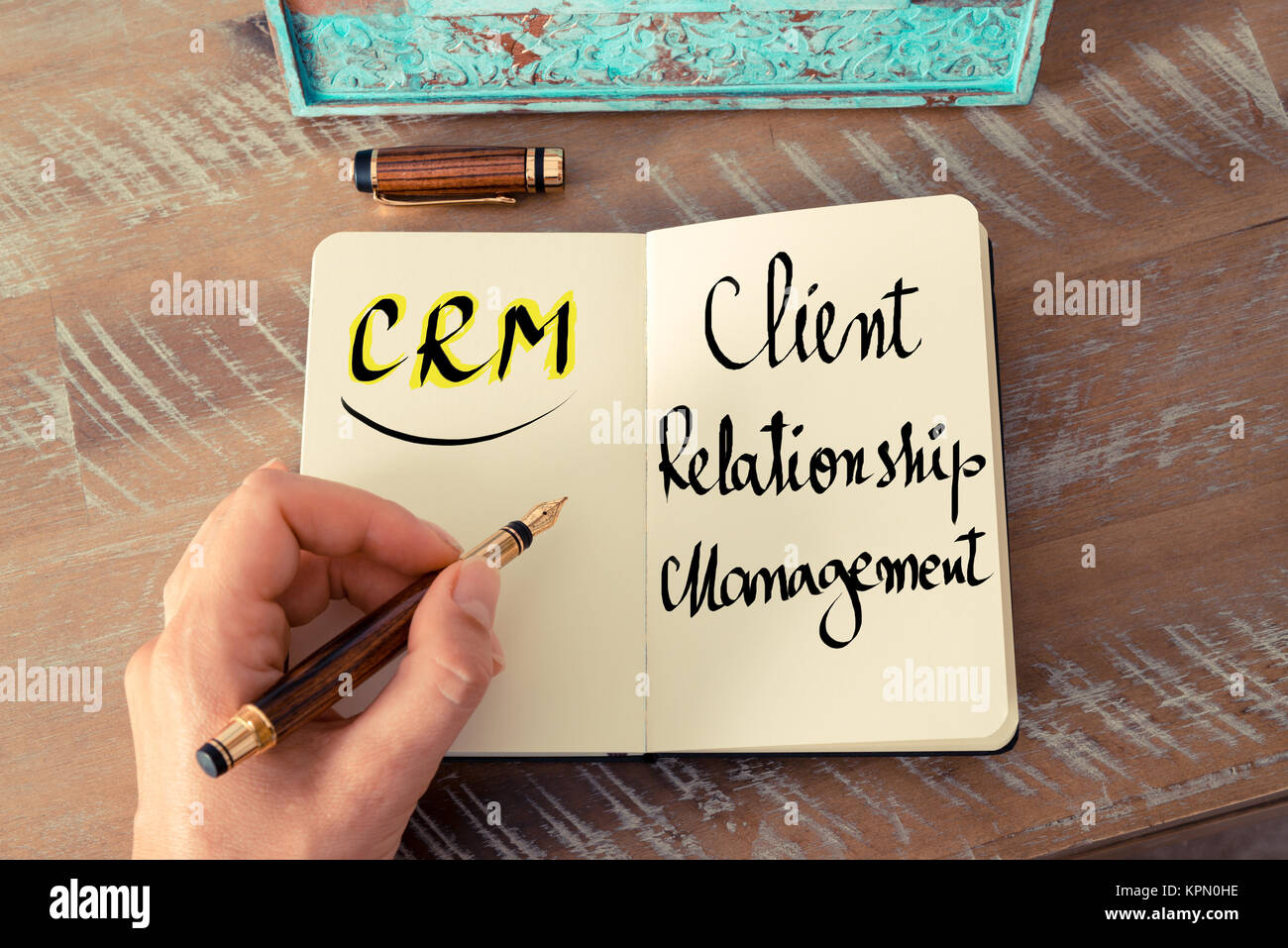 Acronym CRM as Client Relationship Management Stock Photo Alamy