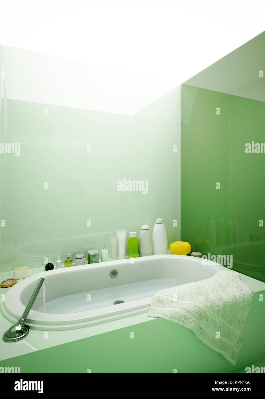 Tub is filled with water Stock Photo Alamy