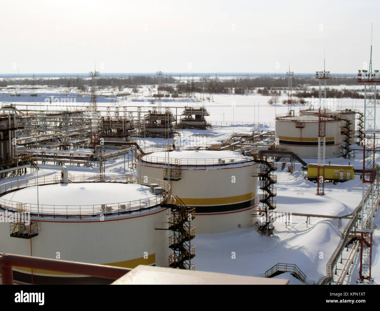 Equipment oil fields of Western Siberia Stock Photo