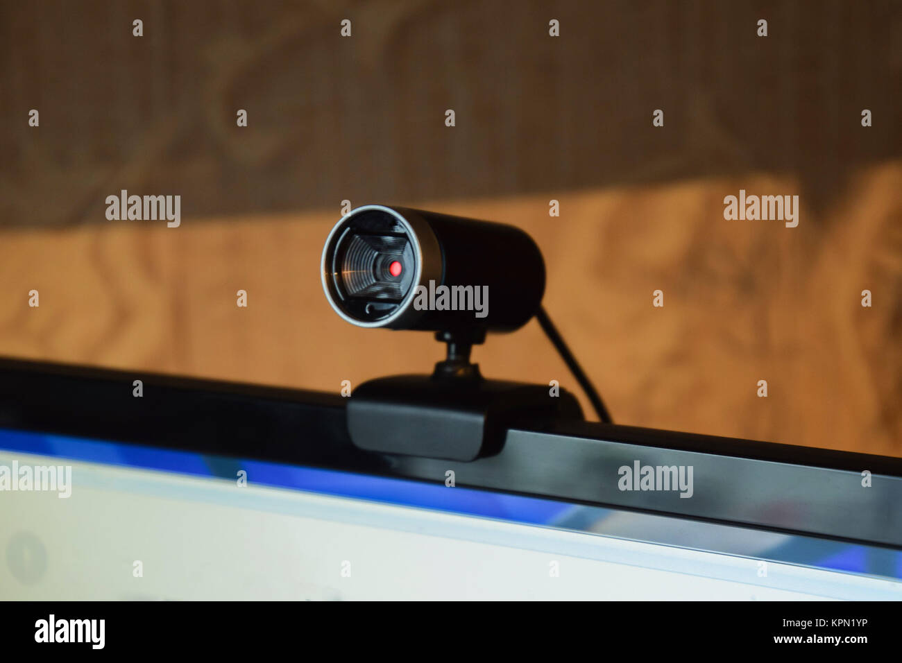  camera, attached to the monitor Stock Photo Alamy
