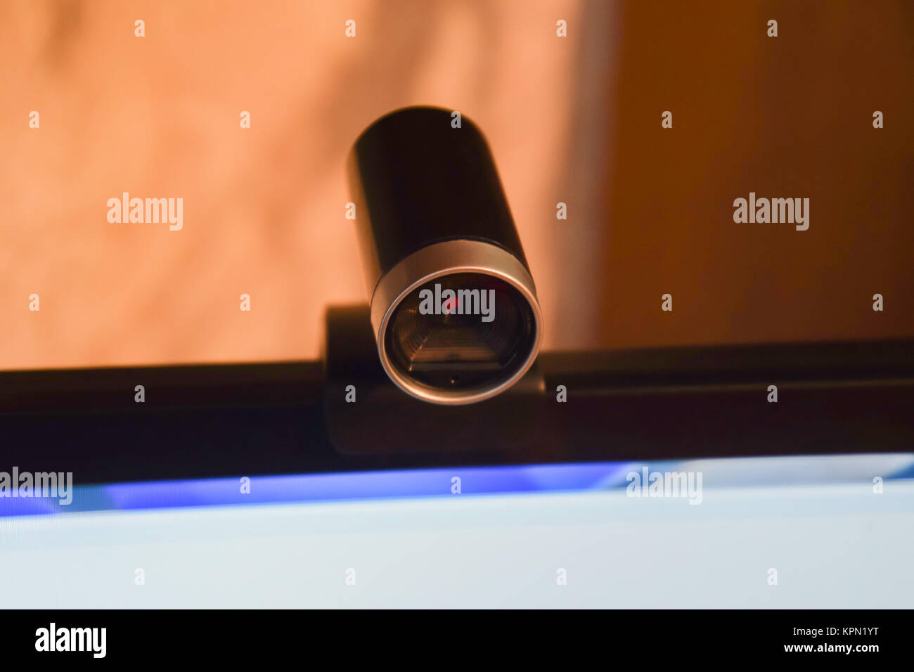 Web camera, attached to the monitor Stock Photo - Alamy