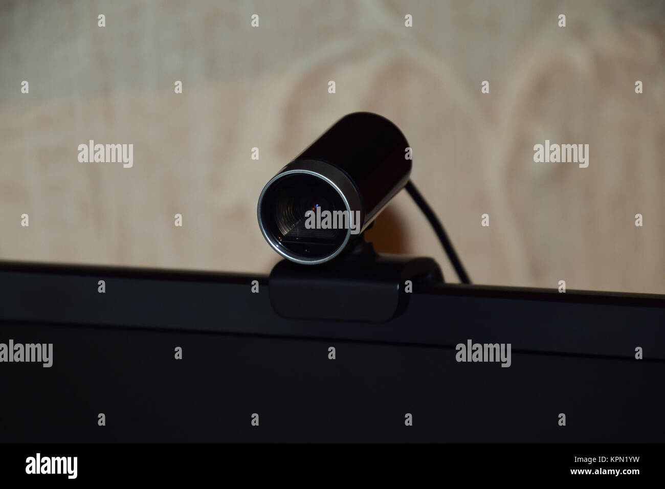Web camera, attached to the monitor Stock Photo - Alamy