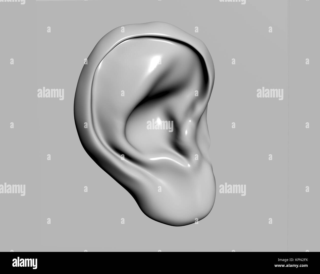 ear impression released Stock Photo