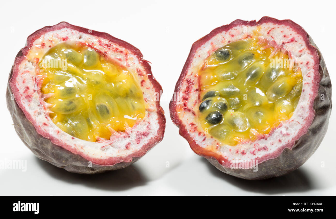 Passion Fruit Cut in Half Stock Photo Alamy