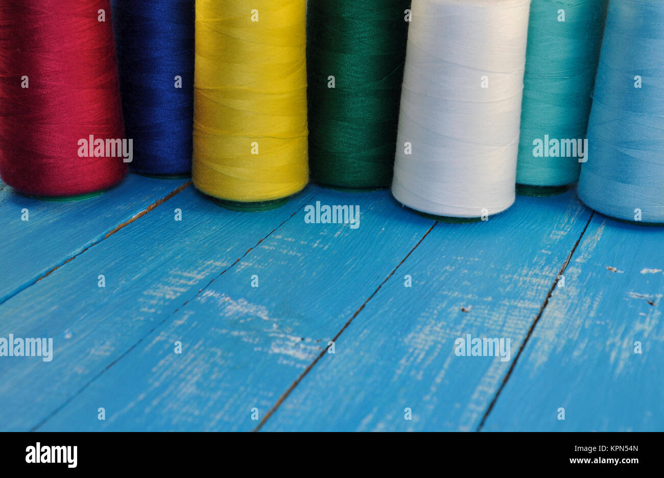 colored threads for sewing and embroidery Stock Photo - Alamy