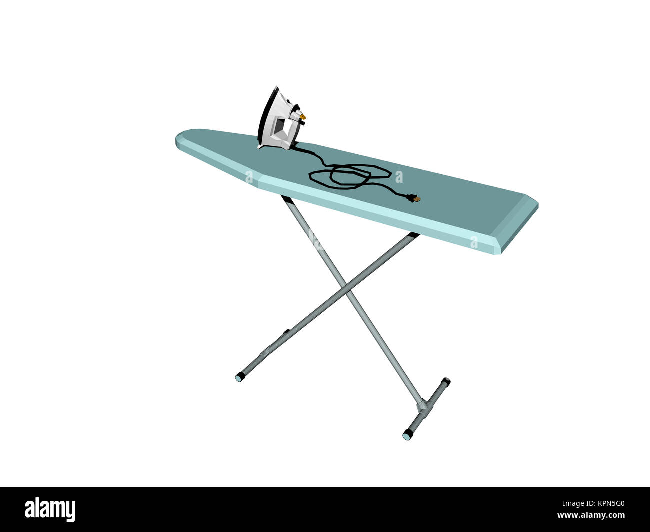 exempted ironing board with iron Stock Photo Alamy