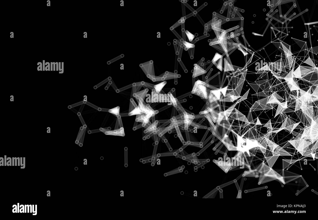 Abstract polygonal space low poly dark background Stock Photo - Alamy