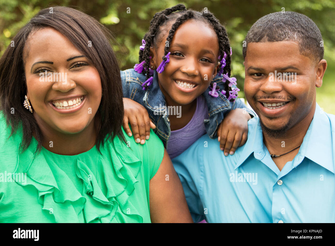 Happy African American Family. Stock Photo