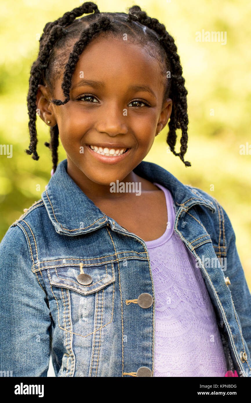 Cute African American little girl. Stock Photo