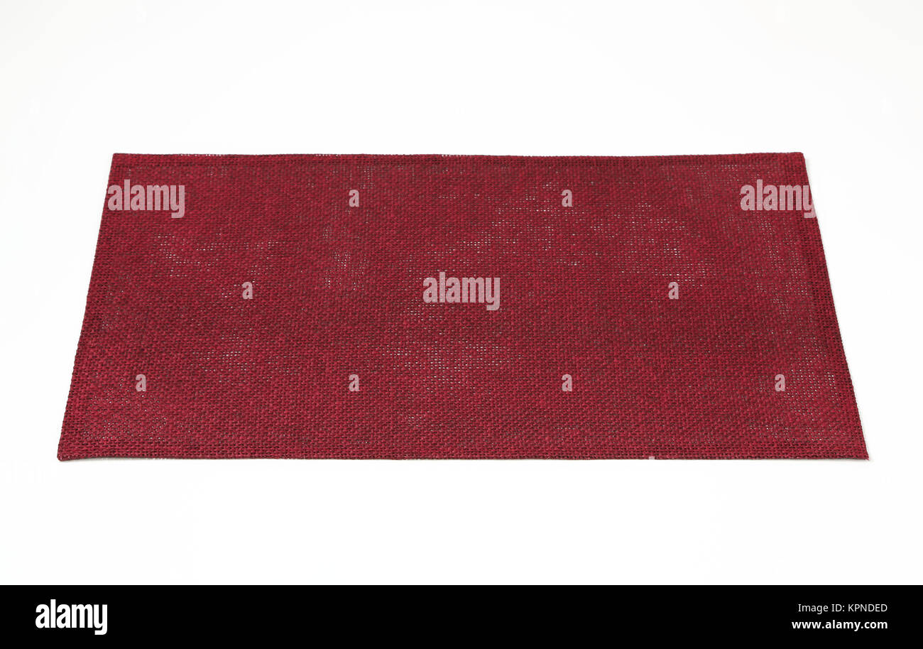Rectangular burgundy place mat Stock Photo Alamy