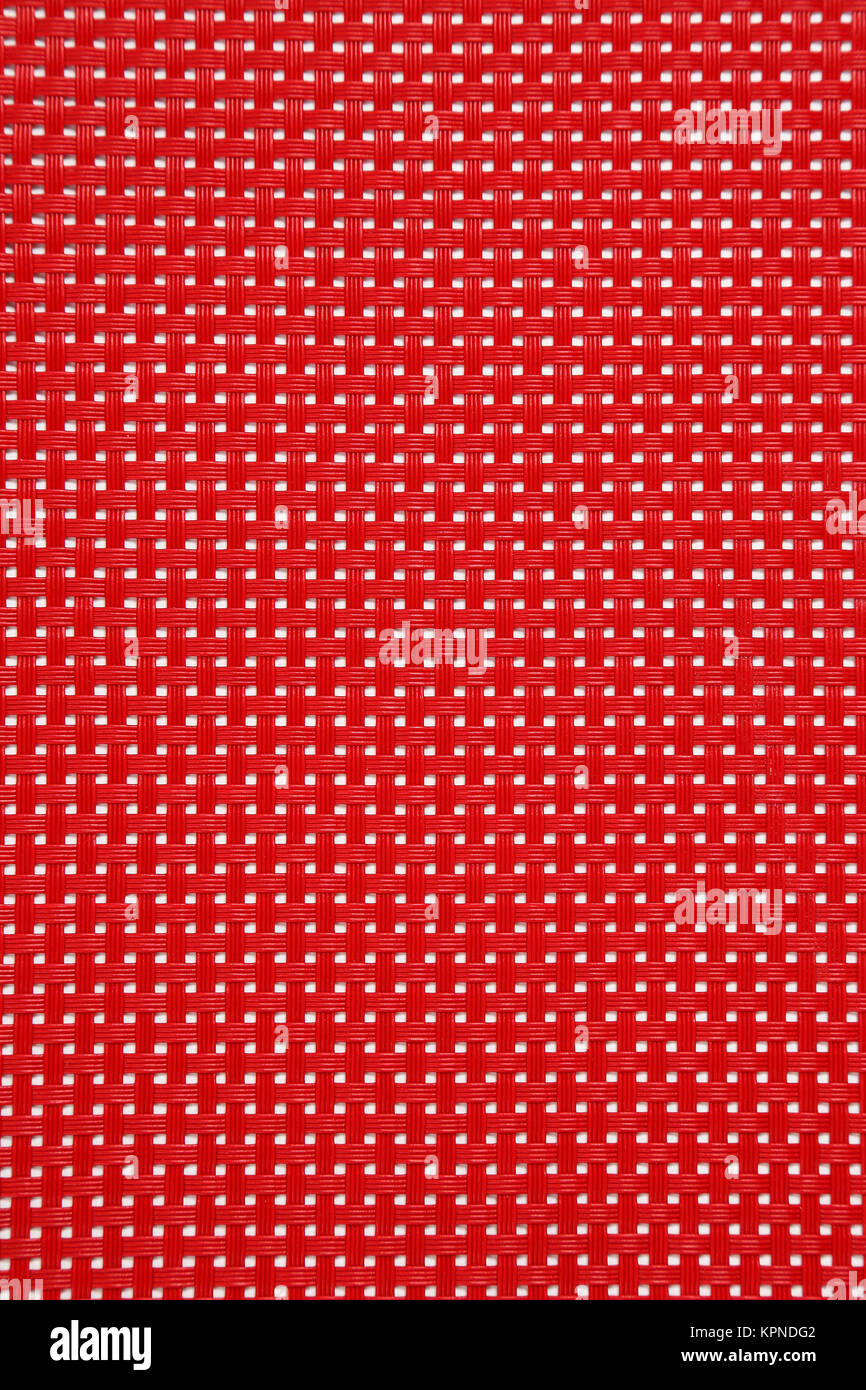 Red plastic placemat texture Stock Photo