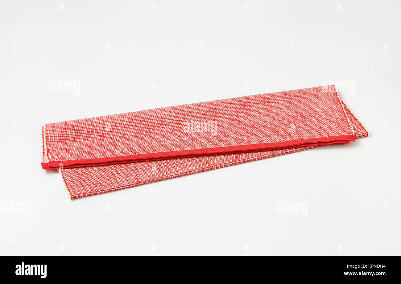 Red cloth table mat Stock Photo Alamy
