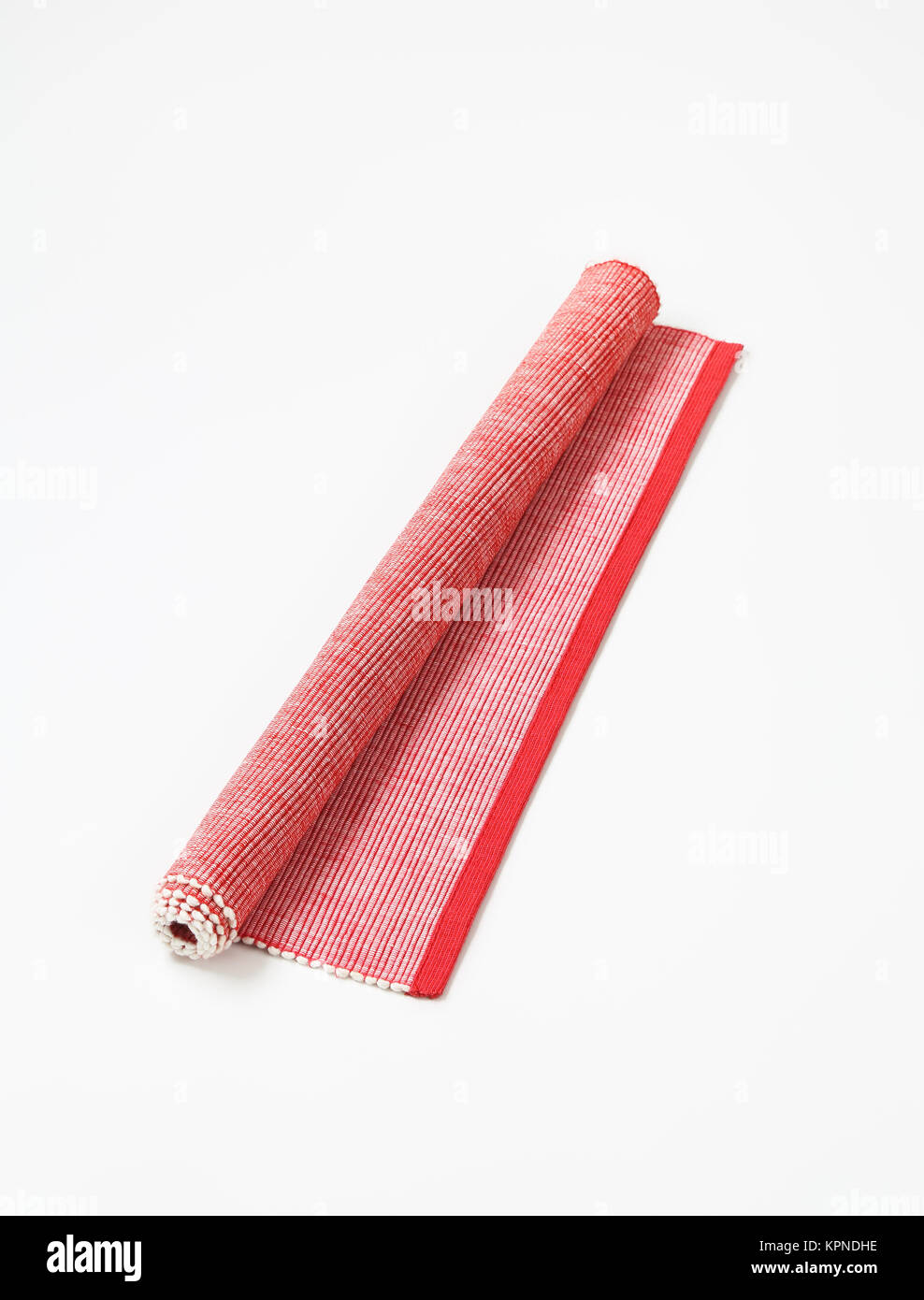 Red cloth table mat Stock Photo Alamy
