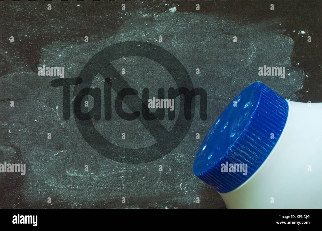 Talc Writing Talcum powder and write word talcum Stock Photo - Alamy