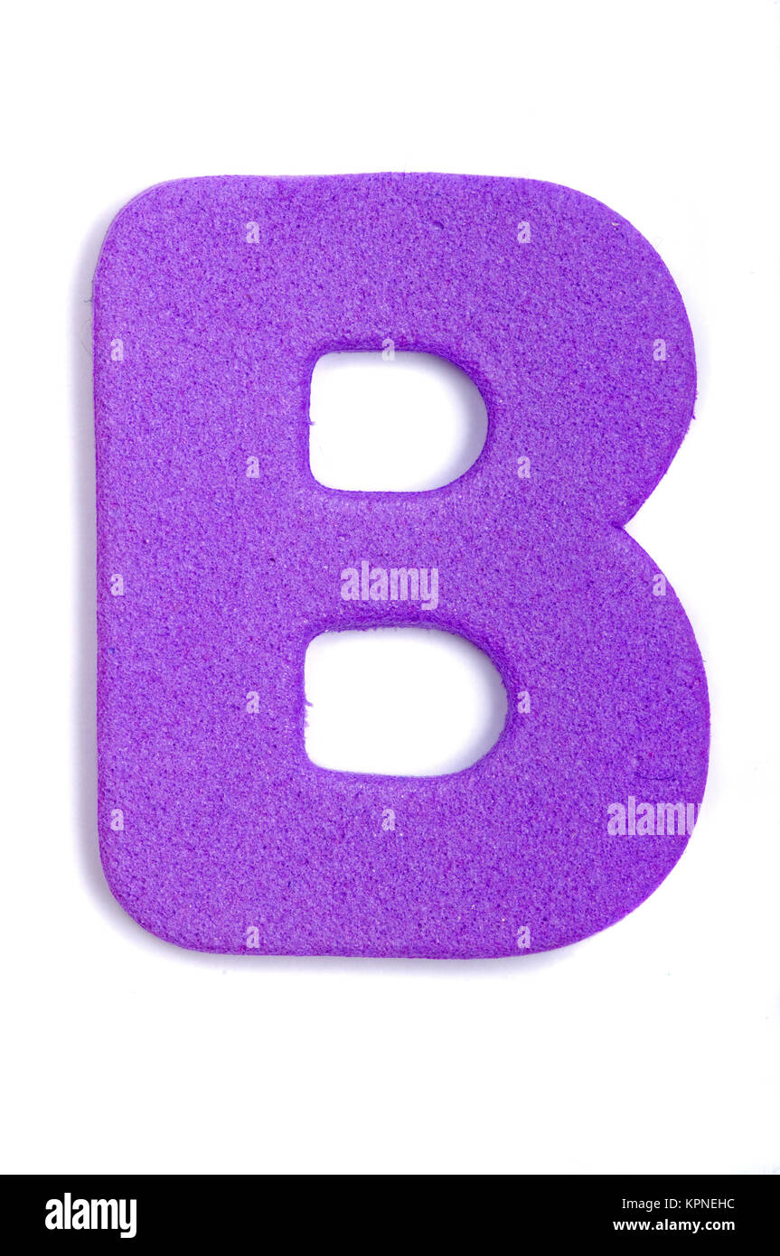 Foam letter B Stock Photo Alamy