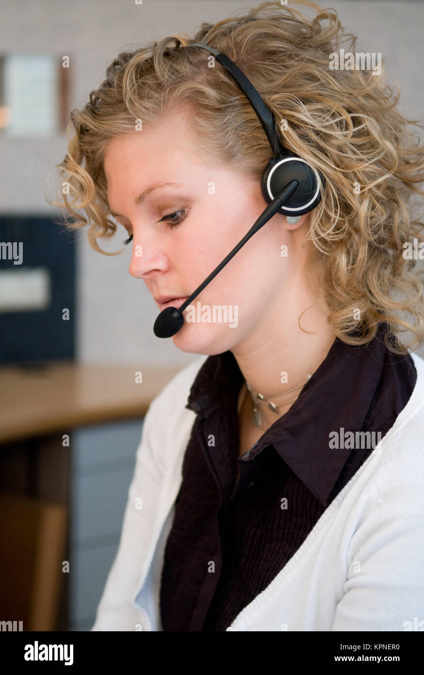 Front desk worker Stock Photo Alamy