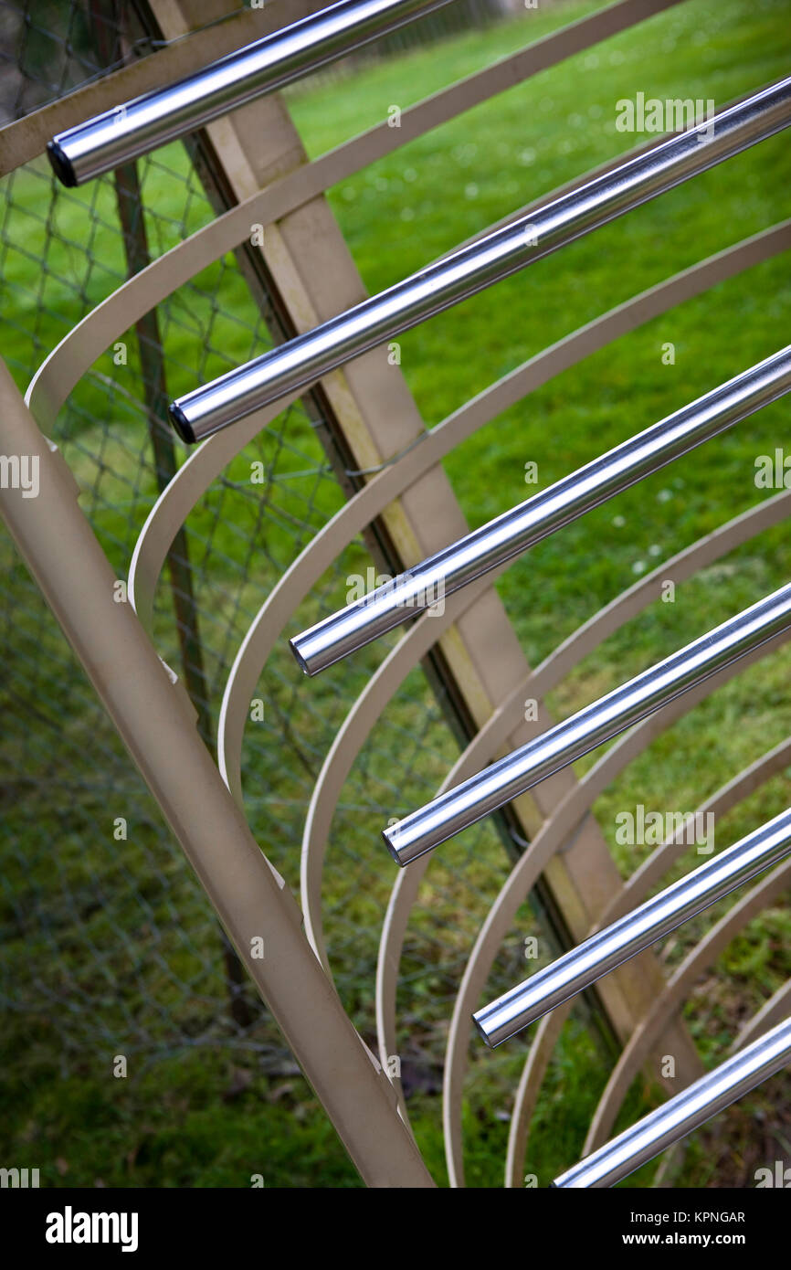 Close up of a security gate Stock Photo