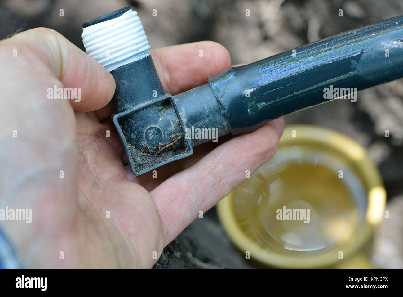 Step by step series on laying irrigation pipe for a home garden, using