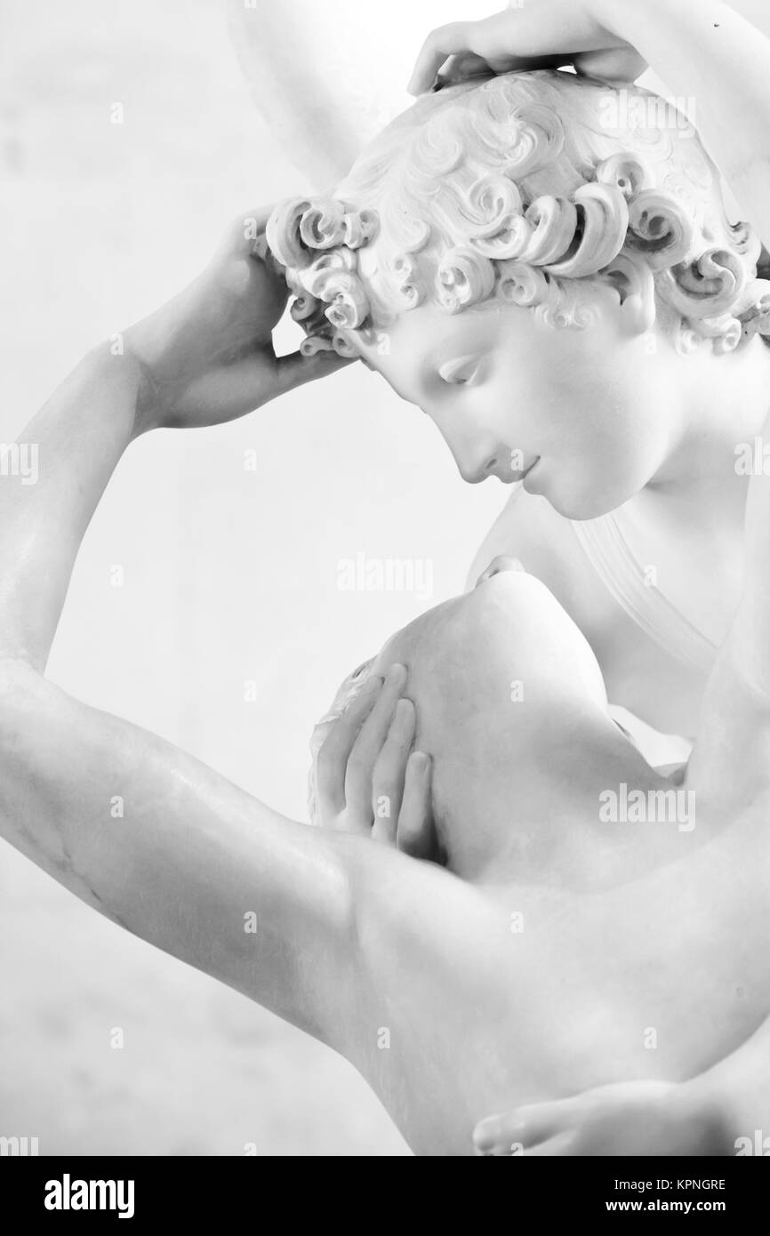Psyche revived by Cupid kiss Stock Photo