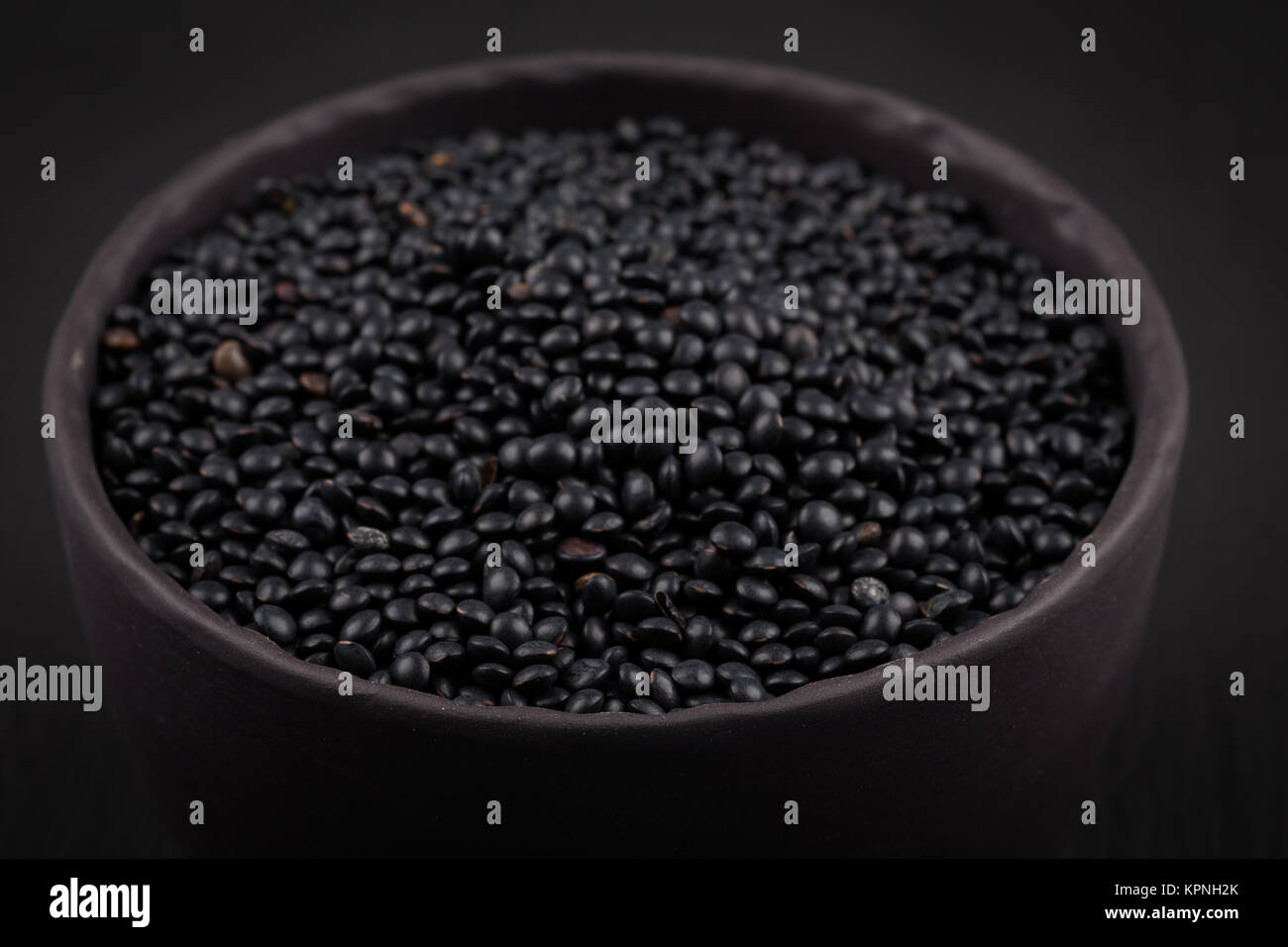 many black beluga lentil seeds Stock Photo Alamy