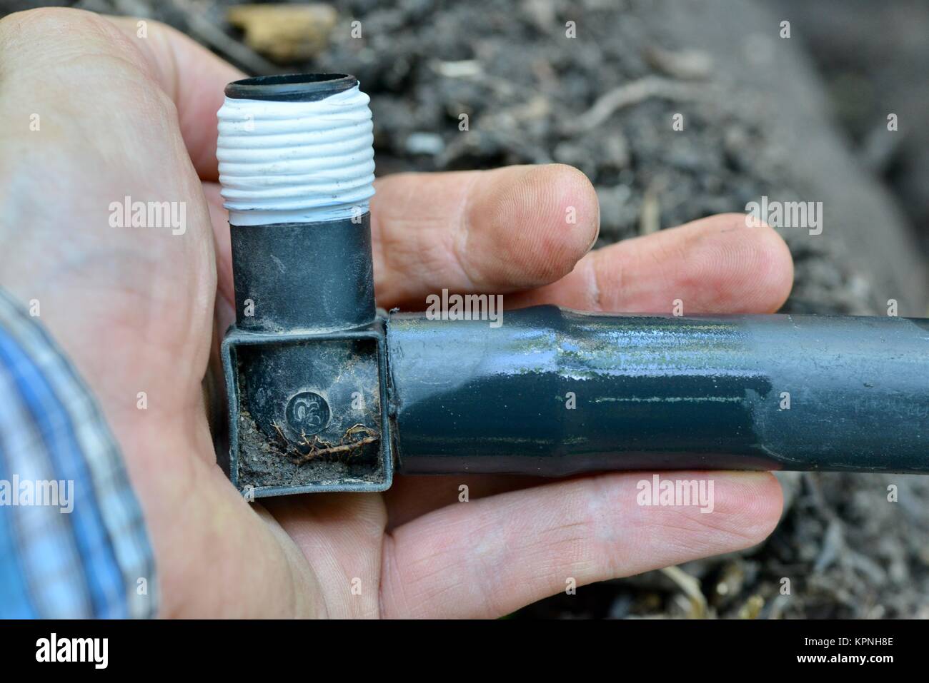 Step by step series on laying irrigation pipe for a home garden, using