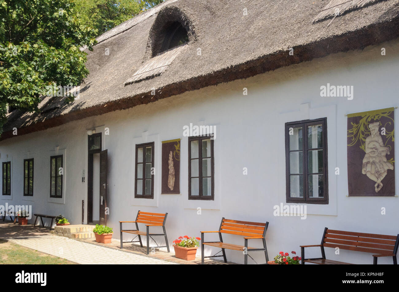 This old peasant house used to host the village school - Szigliget, Hungary Stock Photo