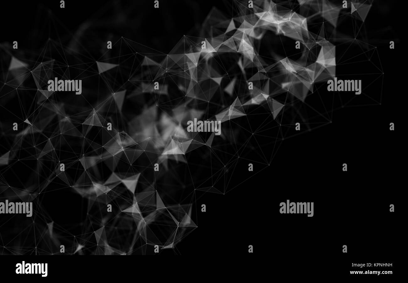 Abstract polygonal space low poly dark background Stock Photo - Alamy