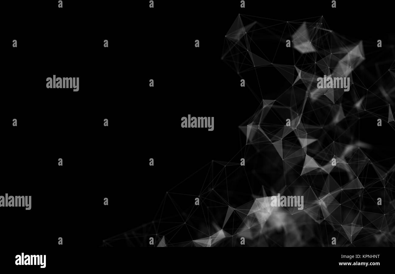 Abstract polygonal space low poly dark background Stock Photo - Alamy