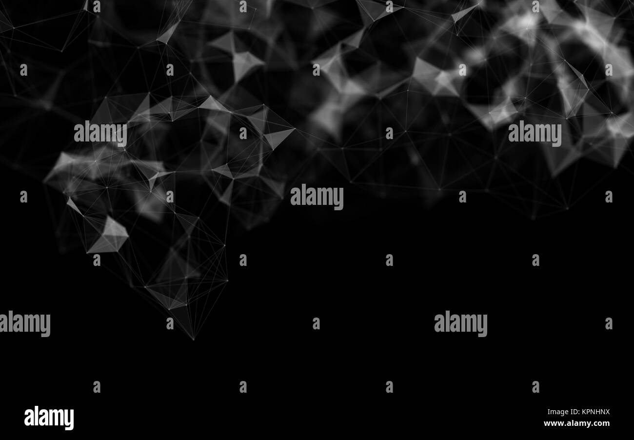 Abstract polygonal space low poly dark background Stock Photo - Alamy
