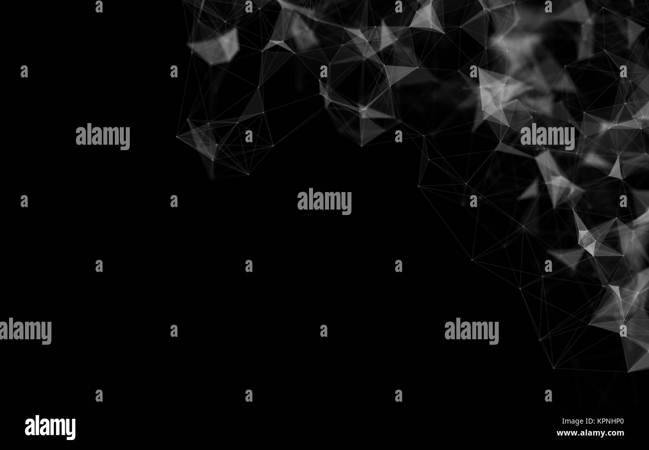 Abstract polygonal space low poly dark background Stock Photo - Alamy