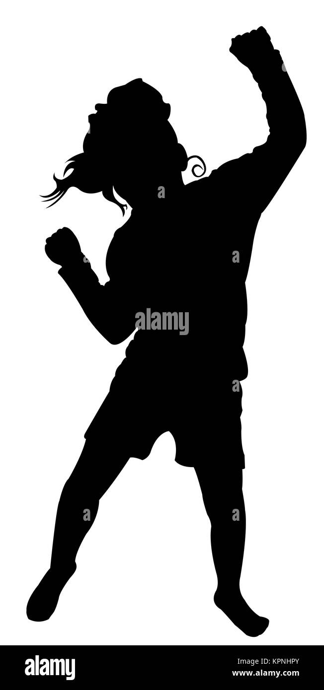 Dancing Child Silhouette Vector Stock Photo Alamy