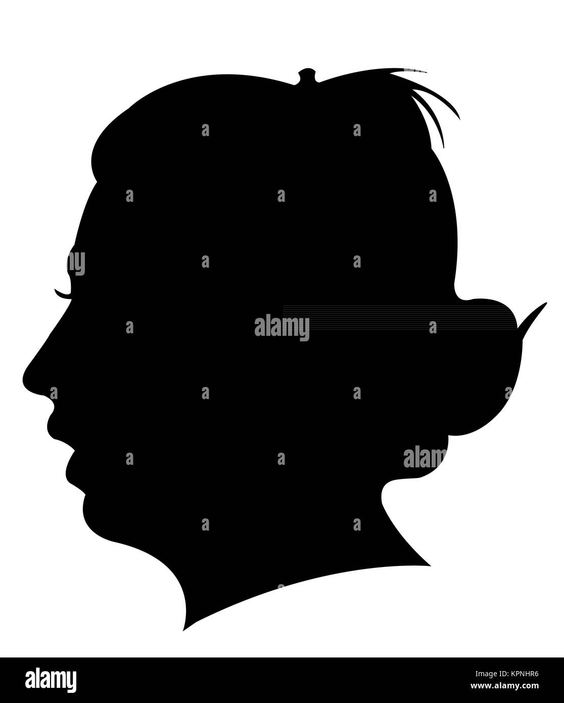 Old Woman Head Silhouette Profile High Resolution Stock Photography and ...