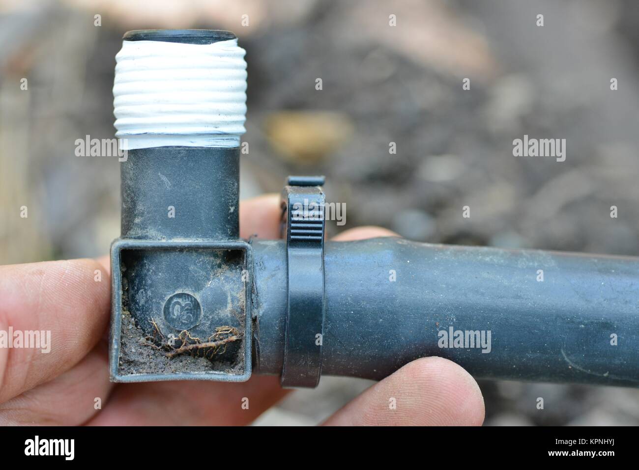 Step by step series on laying irrigation pipe for a home garden, using