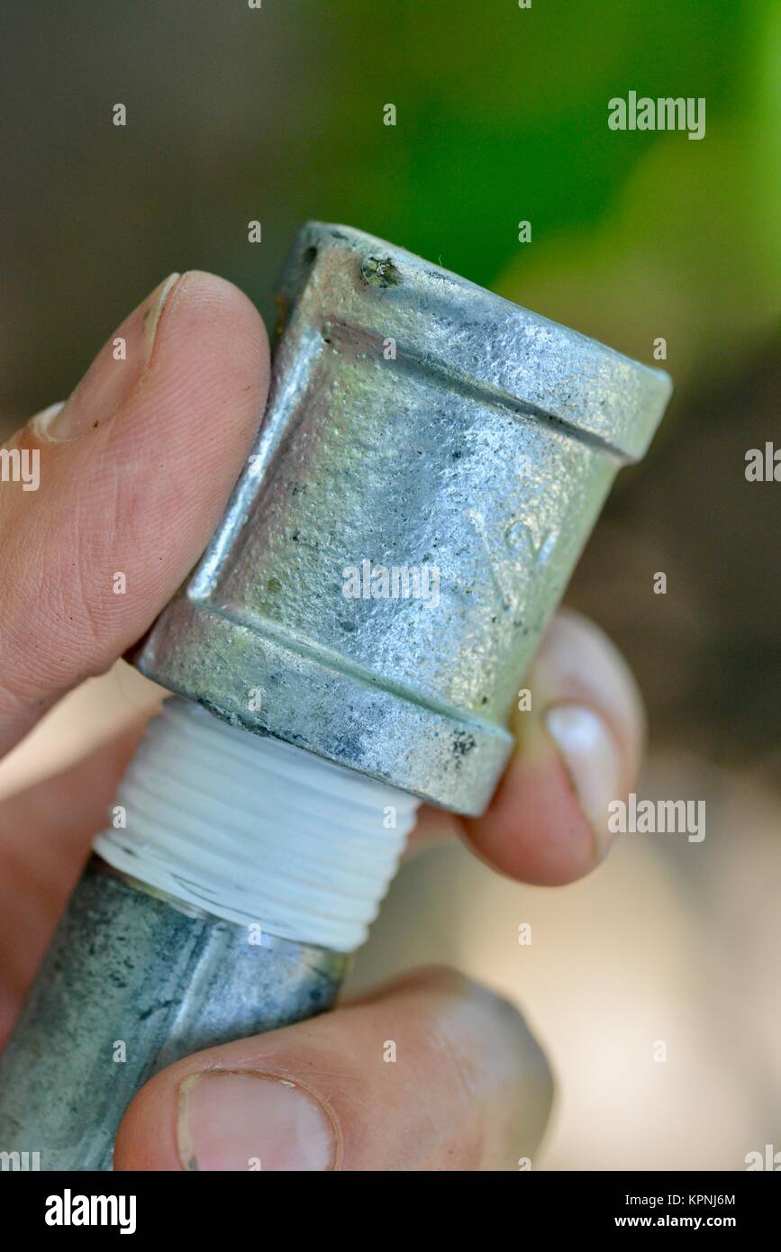 Step by step series on laying irrigation pipe for a home garden, using