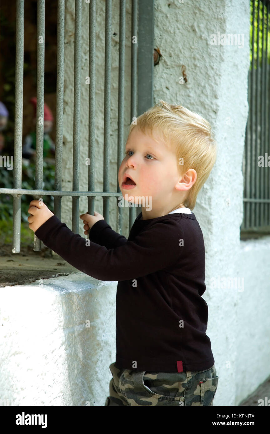 Small boy looking amazed Stock Photo