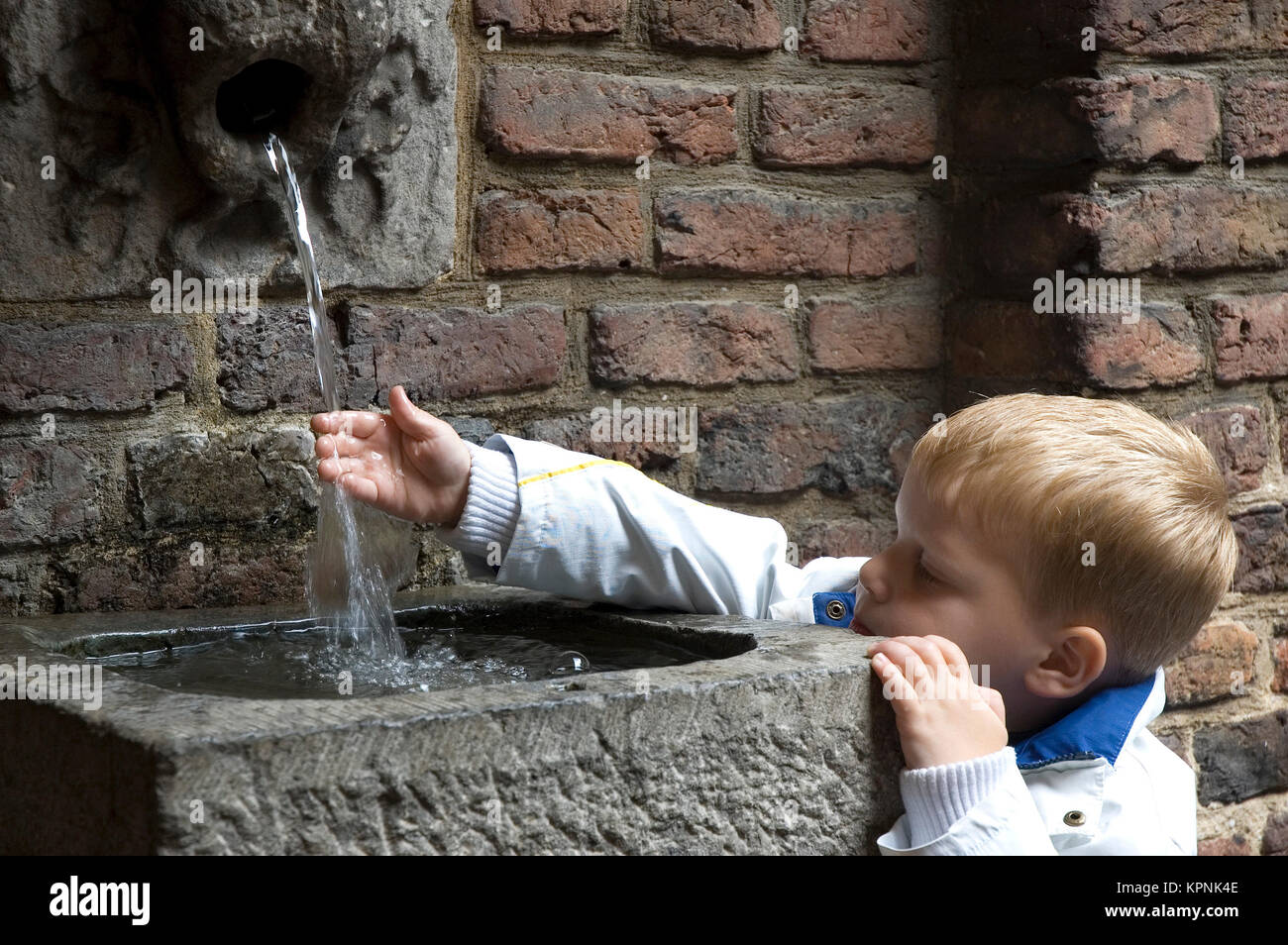 Catching The Water Stock Photo Alamy