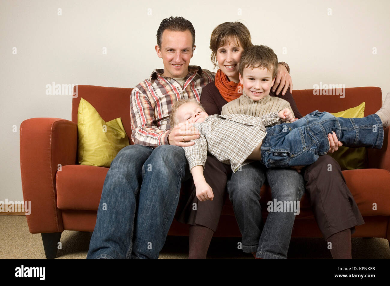 Family On A Couch 5 Stock Photo