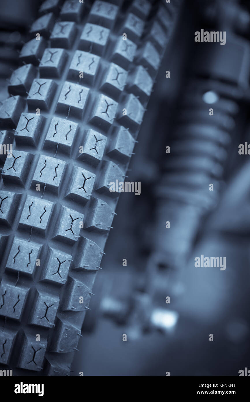 Trial motorcycle knobby tire Stock Photo Alamy