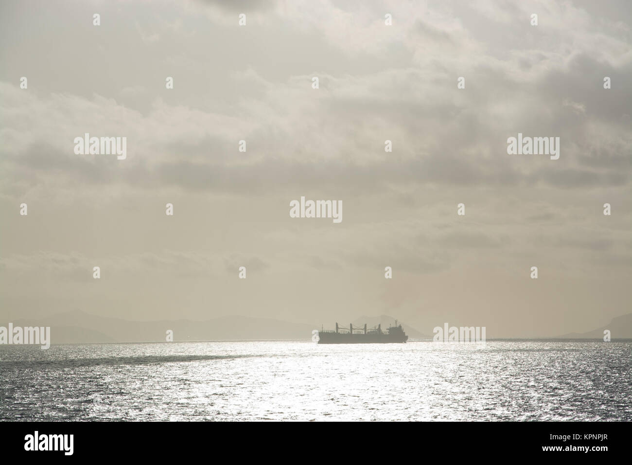 Morgens in der Ägäis in der Nähe von Piraeus. Stock Photo