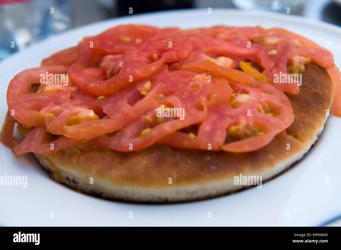 Pizza Margeritha, Chile - pizza in Chile Stock Photo