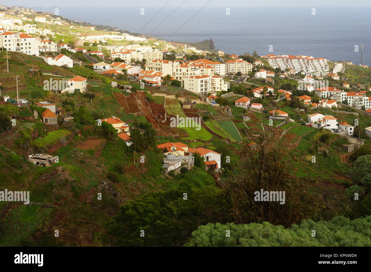Blick auf Canico de Baixo, Canico, Madeira, Portugal Stock Photo - Alamy