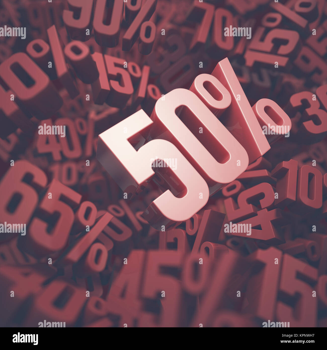 Fifty Percent Discount Stock Photo