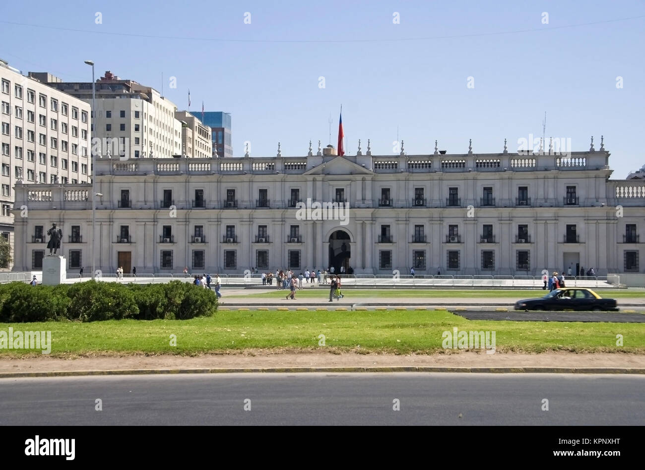 Praesidentenpalast Palacio de la La Moneda in Santiago de Chile - Santiago de Chile Stock Photo