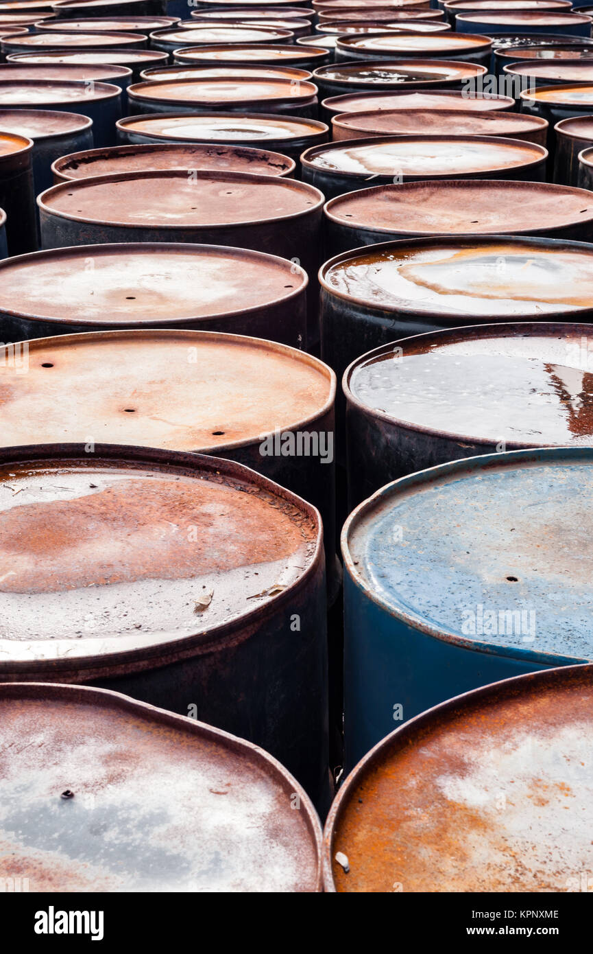 Chemical storage drums hi-res stock photography and images - Alamy