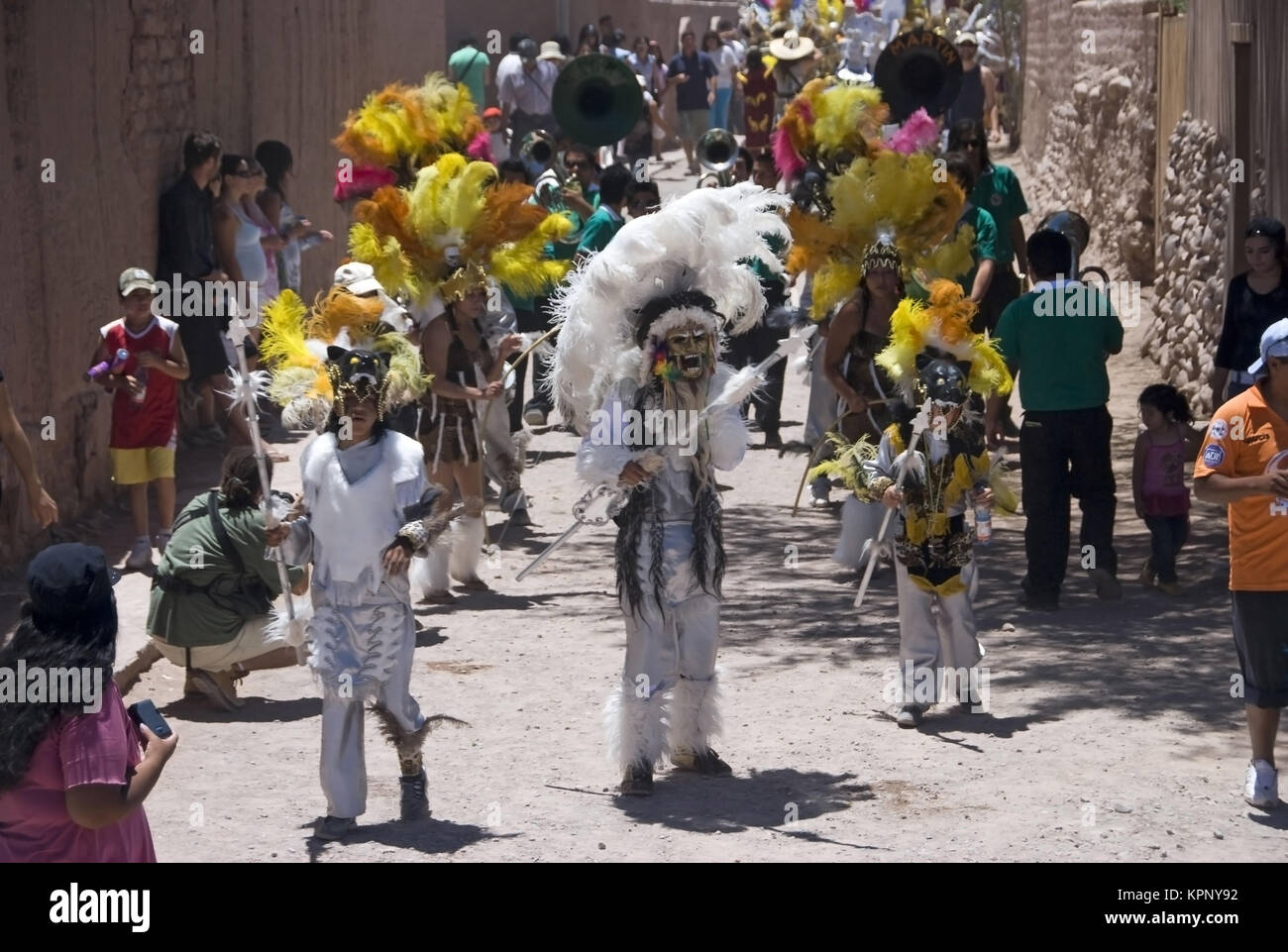 Karneval in San Pedro de Atacama, Chile, Suedamerika - Carneval in San Pedro de Chile, South America Stock Photo