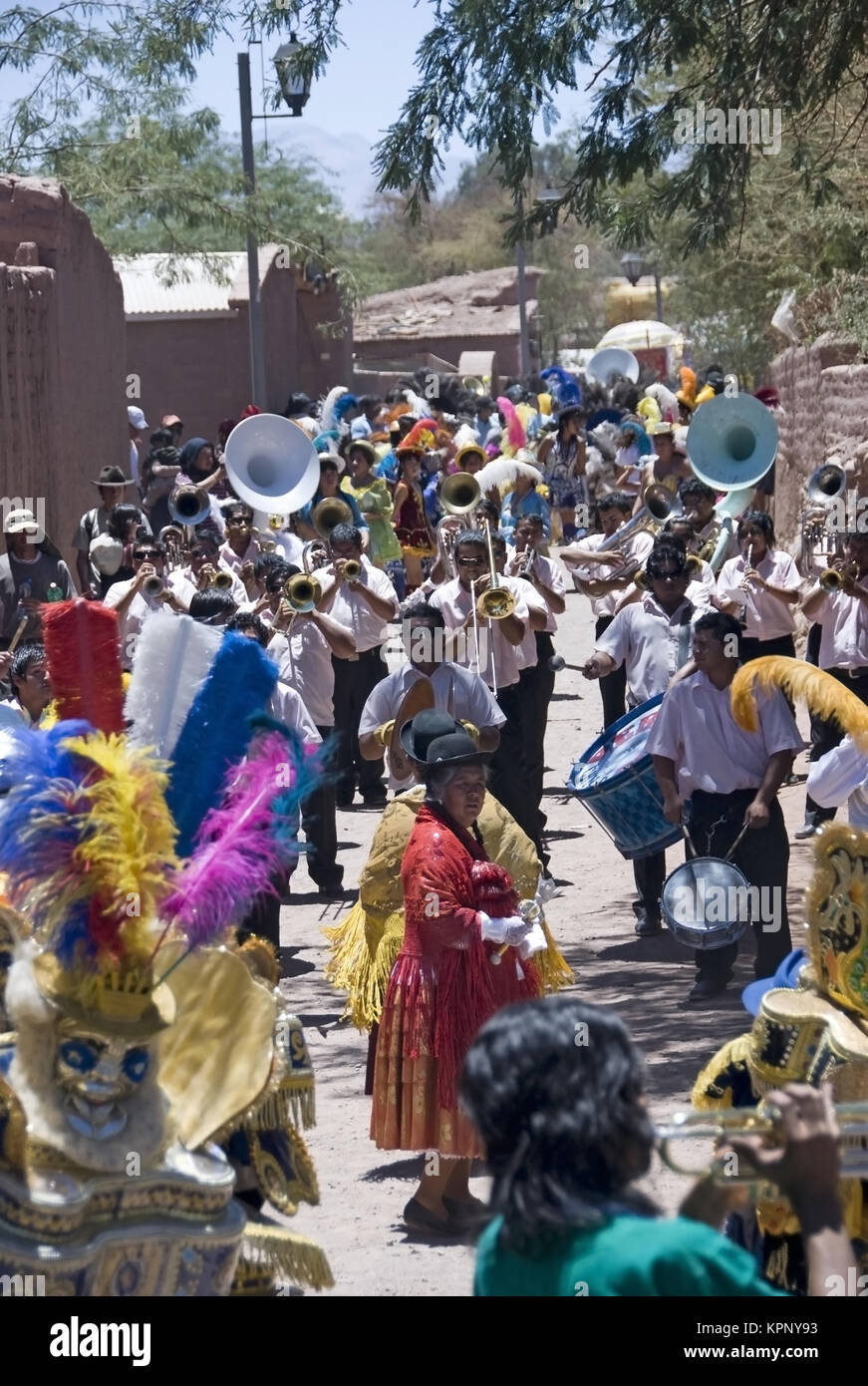 Karneval in San Pedro de Atacama, Chile, Suedamerika - Carneval in San Pedro de Chile, South America Stock Photo