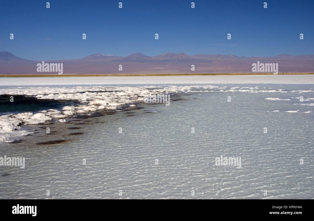 Salar de Atacama, Salzsee, Atacamawueste, Chile, Suedamerika - Salar de Atacama, salt lake, Atacama Desert, Chile, South America Stock Photo