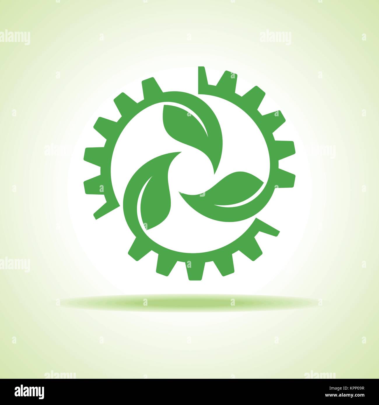 Save Nature and go green concept with eco gear stock vector Stock ...