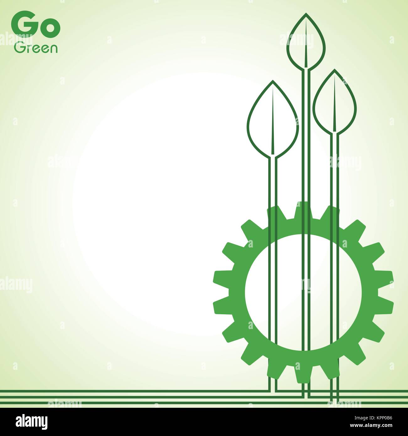 Save Nature and go green concept with eco gear stock vector Stock ...
